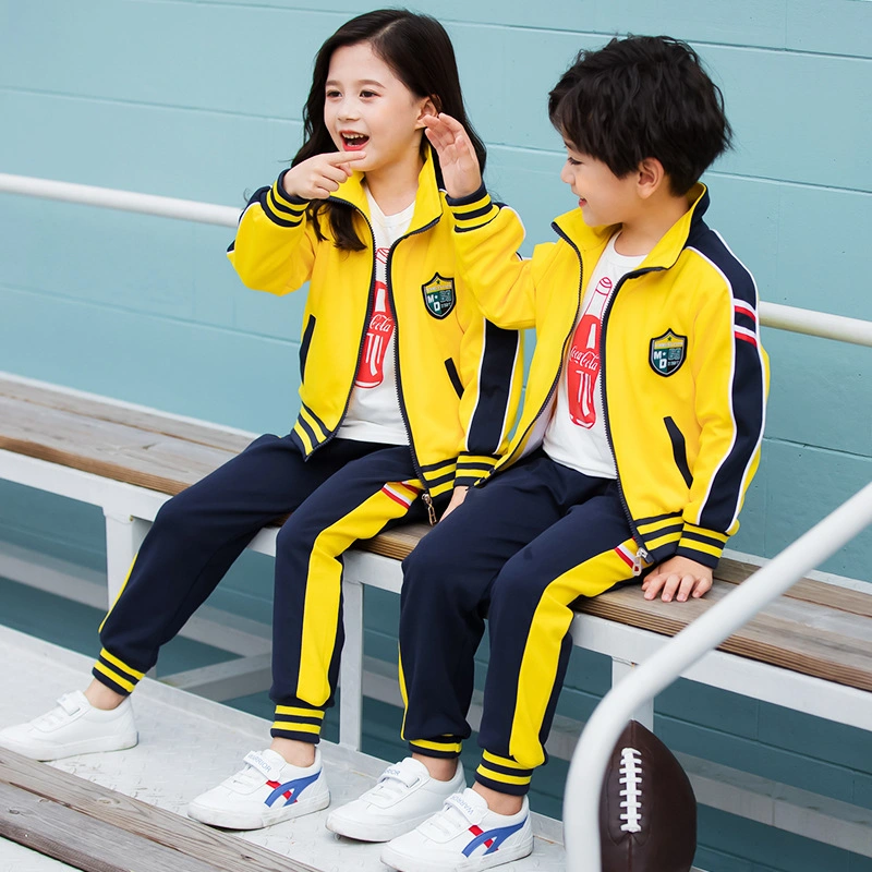 Autumn Winter Kids School Uniforms Sets Boys Girls Jacket Sweatshirt Pants Clothing Sets Children Outdoor Sports Costume