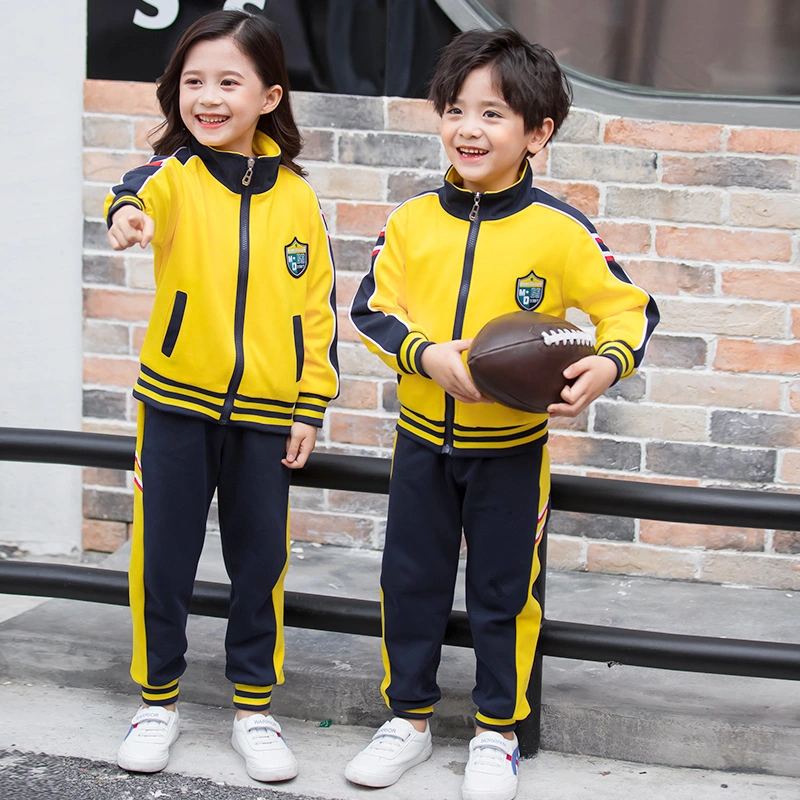 Autumn Winter Kids School Uniforms Sets Boys Girls Jacket Sweatshirt Pants Clothing Sets Children Outdoor Sports Costume