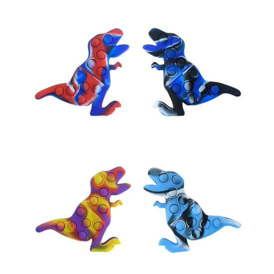 2022 New Little Dinosaur Cute Silicone Fidget Toy Sensory Push Bubble Autism Anti